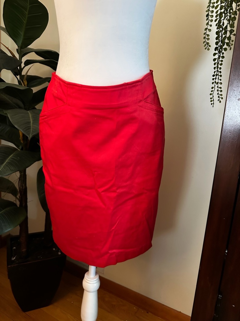 Ellen Tracy Red Pencil Skirt